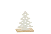 Arbre de Noël Tlh Alu/Ht Blanc/Nat S - (36259)